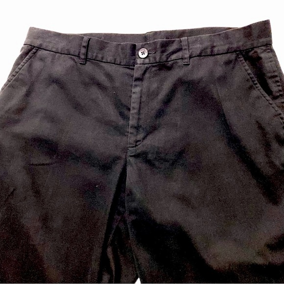 LAUREN Ralph Lauren Black Cotton Twill Pants Size 12 Work Office Business Casual - Picture 3 of 11
